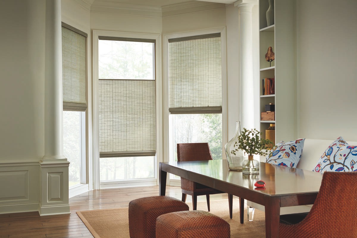 The benefits of adding Woven Wood Shades near Stoneham, Massachusetts (MA), like an organic look