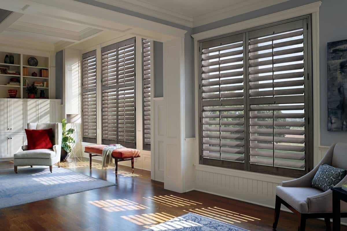 Benefits of Shutters, Plantation Shutters Hunter Douglas Heritance® Hardwood Shutters near Stoneham, Massachusetts (MA)