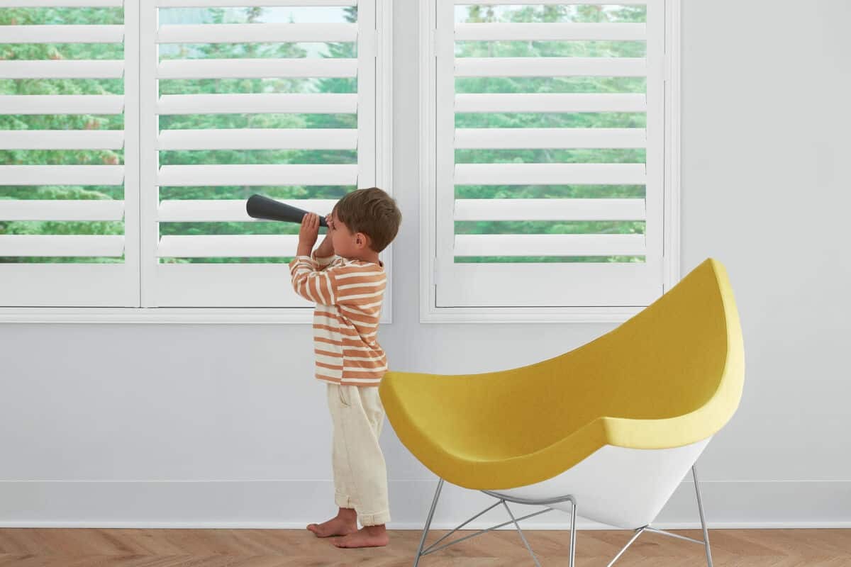 Hunter Douglas NewStyle® Hybrid Shutters, Child Friendly Shades, Cord-free Window Treatments near Stoneham, Massachusetts (MA)