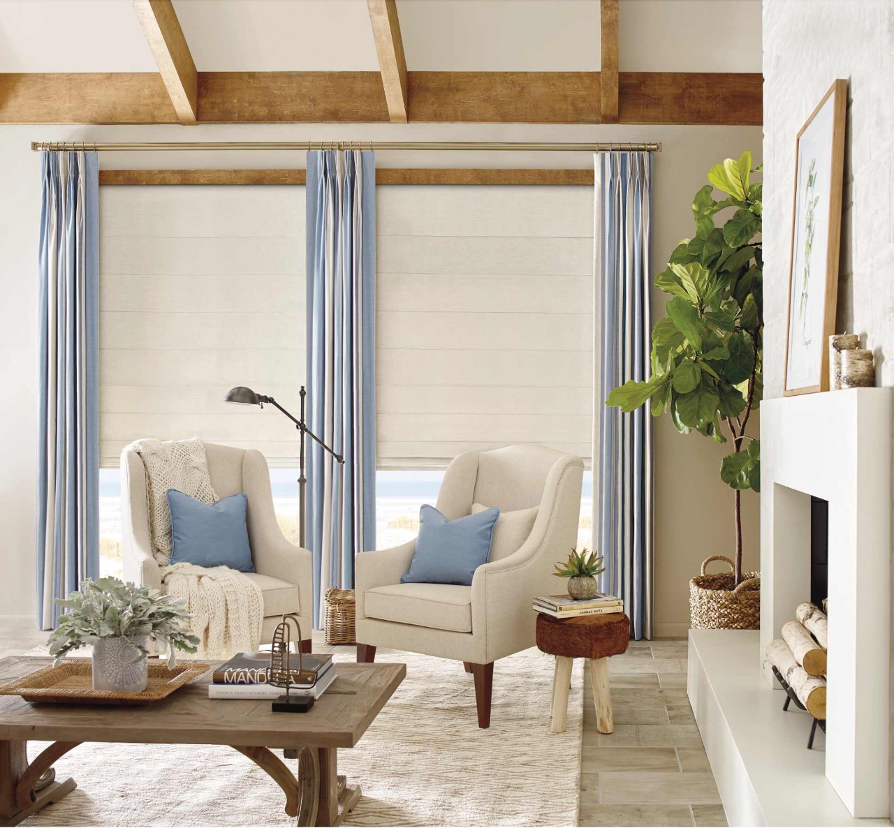 Hunter Douglas Design Studio™ Roman Shades near Stoneham, Massachusetts (MA)